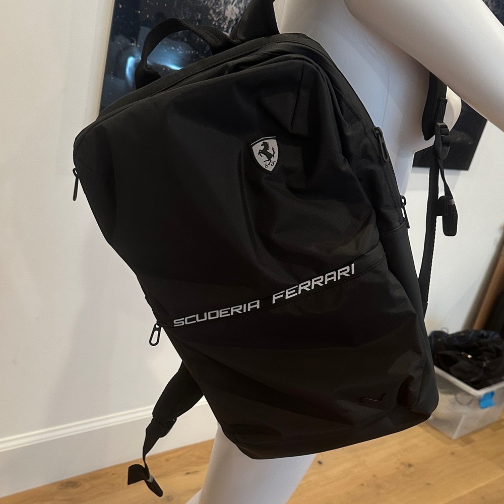 Scuderia Ferrari Black Backpack for Men